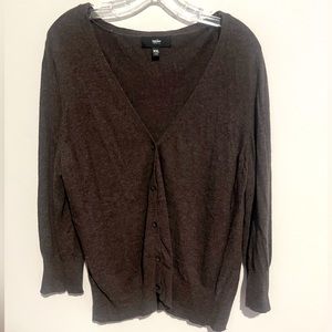 Mossimo Brown 3/4 Sleeve Cardigan XXL 🤎